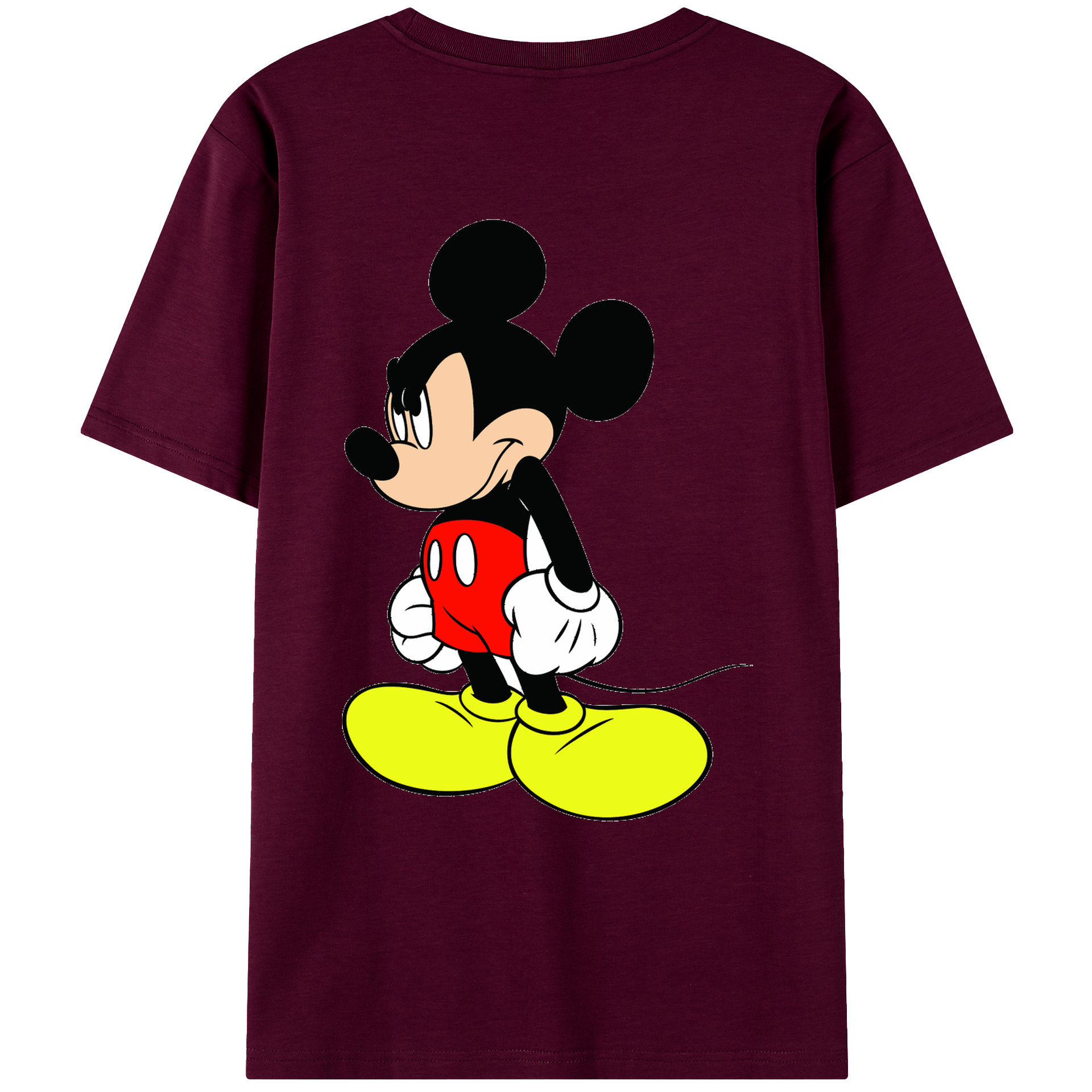 （画像用） ミッキーマウス Mickey Mouse レディース半袖Tシャツ(バックプリント)